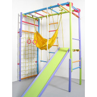 Спорткомплекс кольоровий з сіткою і рукоходом